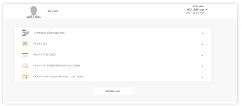 Vietnam e Visa Payment Process