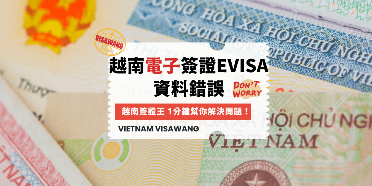越南電子簽證evisa 資料錯誤