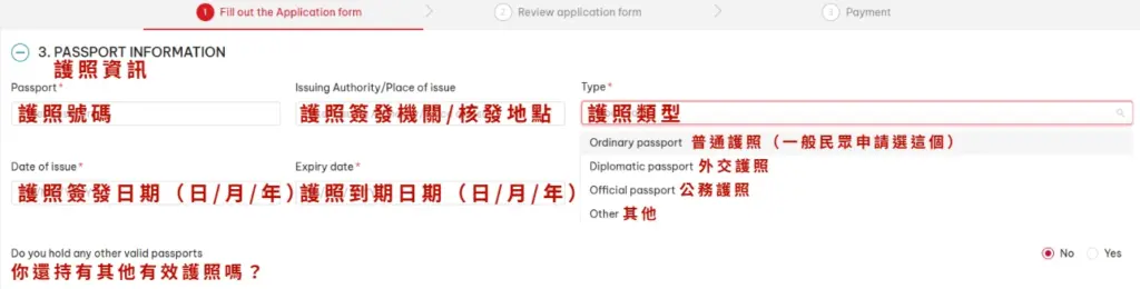 Vietnam e Visa Application Tutorial Step