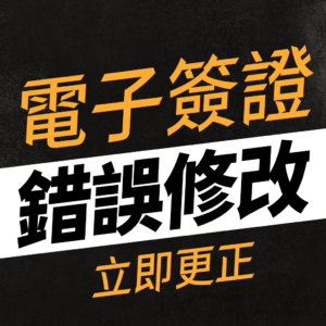 電子簽證錯誤修改服務